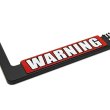 Photo3: Raised WARNING Security THEFT PREVENTION License Plate Frame (3)