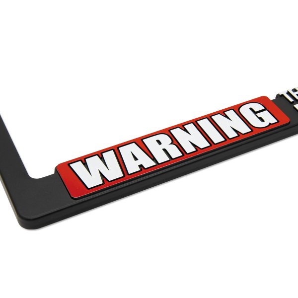 Photo3: Raised WARNING Security THEFT PREVENTION License Plate Frame (3)
