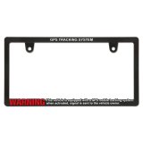 Photo: Raised WARNING Security GPS TRACKING SYSTEM License Plate Frame (Slim Type)