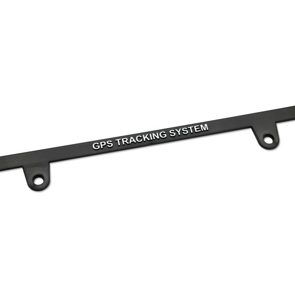 Photo2: Raised WARNING Security GPS TRACKING SYSTEM License Plate Frame (Slim Type) (2)