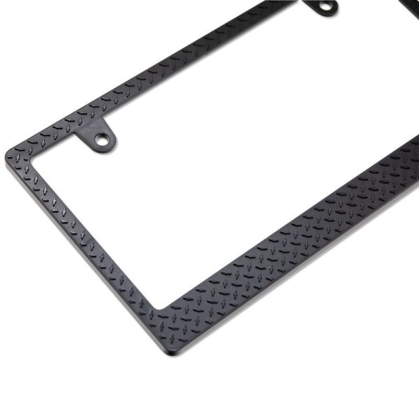 Photo2: Raised Diamond Plate License Plate Frame (2)