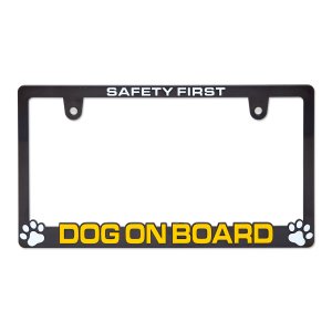 Photo: Raised Dog on Board License Plate Frame