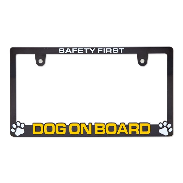 Photo1: Raised Dog on Board License Plate Frame (1)