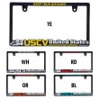 Photo1: Raised USCV Logo License Plate Frame for JPN size (1)