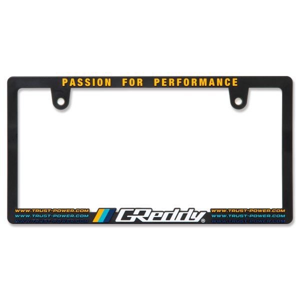 Photo1: Raised TRUST GReddy Logo License Plate Frame JPN size (1)