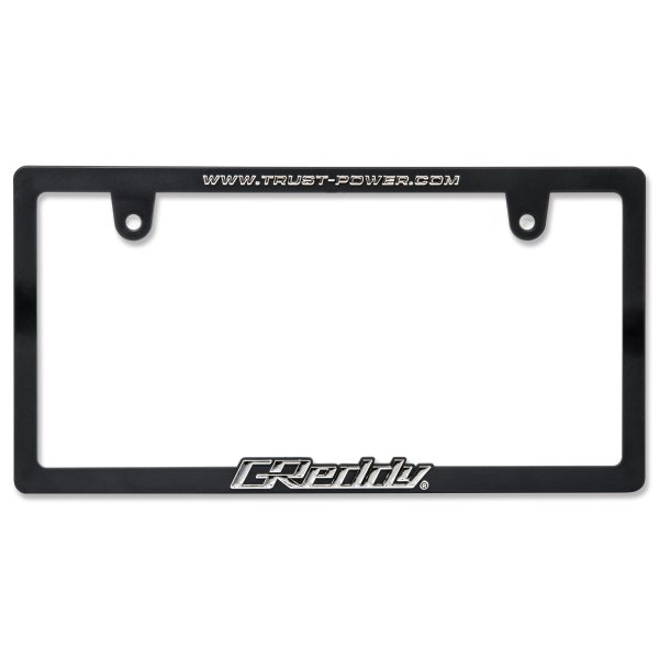 Photo1: Raised TRUST GReddy Logo License Plate Frame (Chrome) JPN size (1)
