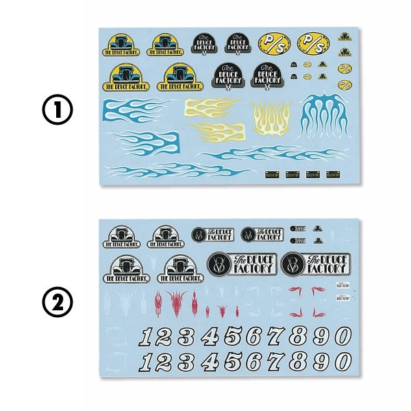Photo1: 1/64 Diecast Car Decals Deuce Factory Assort (1)