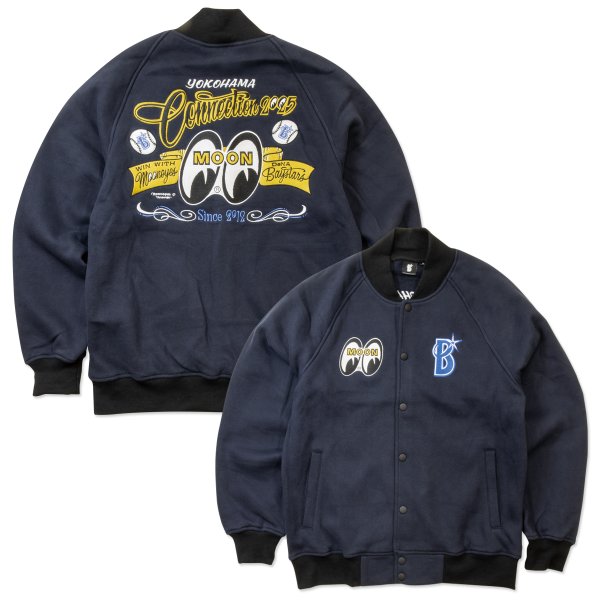 Photo3: YOKOHAMA DeNA BAYSTARS x MOONEYES 2025 Varsity Jacket (3)