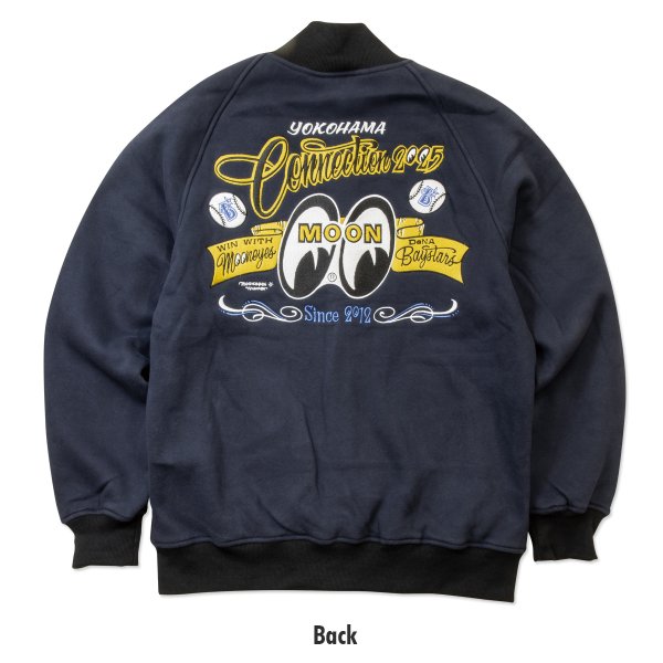 Photo4: YOKOHAMA DeNA BAYSTARS x MOONEYES 2025 Varsity Jacket (4)