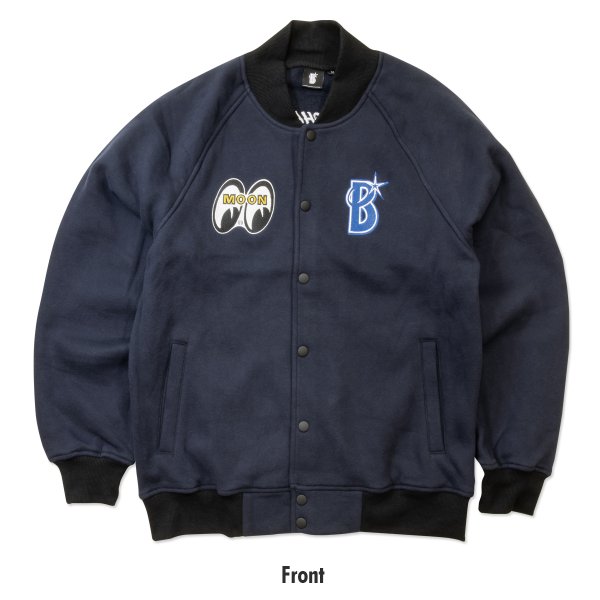 Photo5: YOKOHAMA DeNA BAYSTARS x MOONEYES 2025 Varsity Jacket (5)
