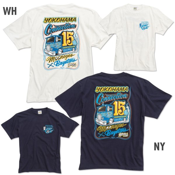Photo5: YOKOHAMA DeNA BAYSTARS x MOONEYES 2026 T-shirt (5)