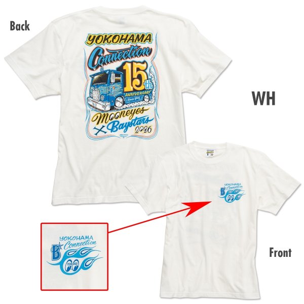 Photo7: YOKOHAMA DeNA BAYSTARS x MOONEYES 2026 T-shirt (7)