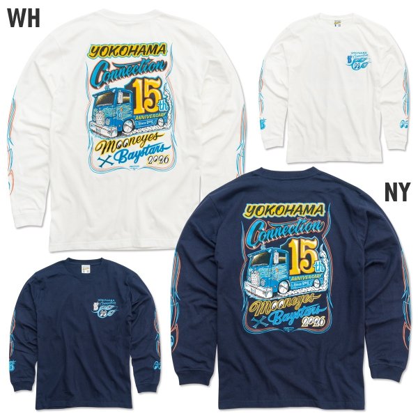 Photo5: YOKOHAMA DeNA BAYSTARS x MOONEYES 2026 Long Sleeve T-shirt (5)