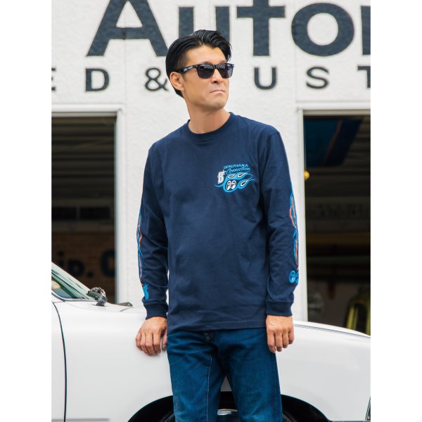 Photo4: YOKOHAMA DeNA BAYSTARS x MOONEYES 2026 Long Sleeve T-shirt (4)