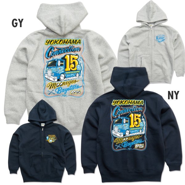 Photo5: YOKOHAMA DeNA BAYSTARS x MOONEYES 2026 Zip Hoodie (5)