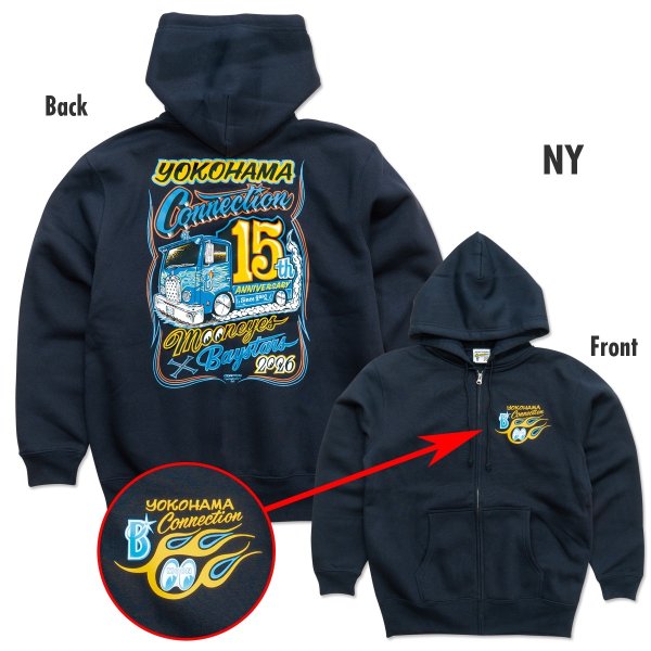 Photo6: YOKOHAMA DeNA BAYSTARS x MOONEYES 2026 Zip Hoodie (6)