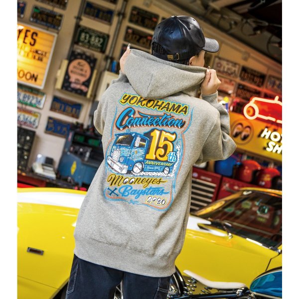 Photo1: YOKOHAMA DeNA BAYSTARS x MOONEYES 2026 Zip Hoodie (1)