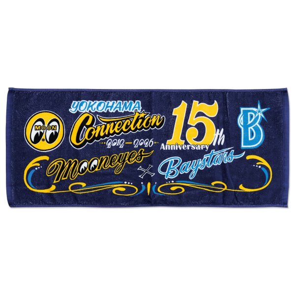 Photo2: YOKOHAMA DeNA BAYSTARS x MOONEYES 2026 Face Towel (2)