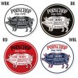 Photo1: PORKCHOP Circle Sticker (1)