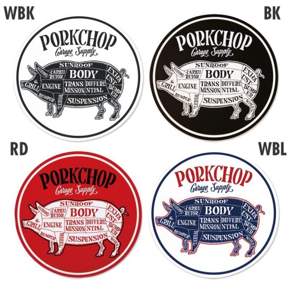 Photo1: PORKCHOP Circle Sticker (1)