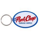 Photo: PORKCHOP Oval Script Key Ring