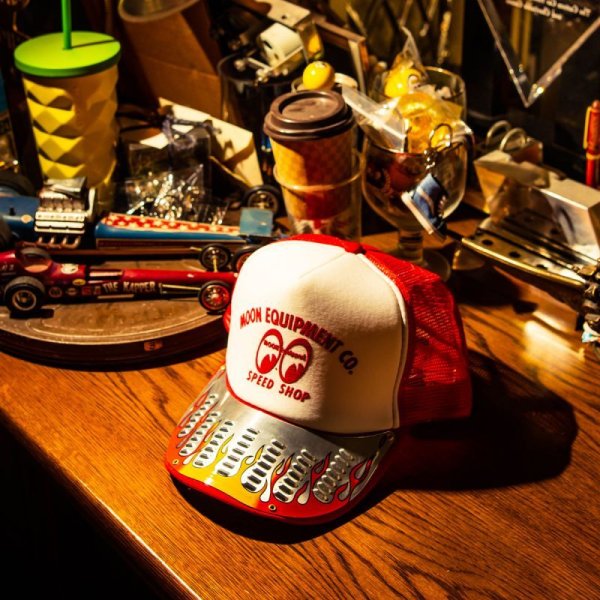 Photo1: Louver for MOONEYES Cap (Flames Type) (1)