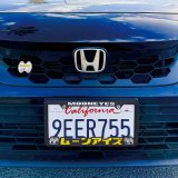 Photo: Raised MOONEYES (Katakana) Logo USA size License Plate Frame