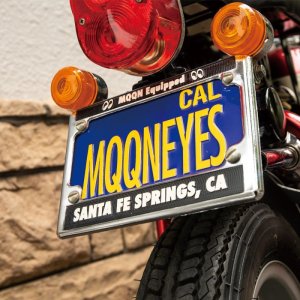 Photo: MOON Equipped SANTA FE SPRINGS, CA Metal License Frame for US Motorcycle