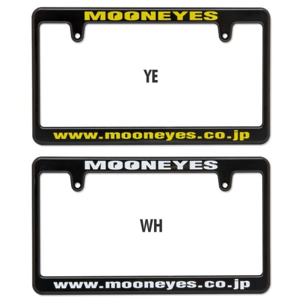 Photo3: New Standard MOONEYES License Plate Frame Black 【MG058】 (3)