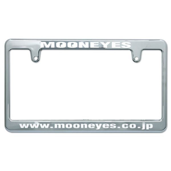 Photo2: New Standard MOONEYES License Plate Frame Chrome【MG058】 (2)