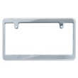 Photo2: New Std. License Plate Frame Chrome Plain 【MG058】 (2)