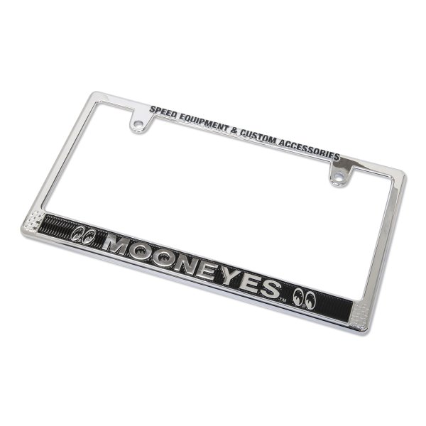 Photo3: Raised MOONEYES Logo Chrome License Plate Frame for JPN size (3)