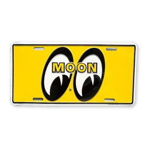 Photo: MOONEYES California Steel License Plates Yellow Eyes