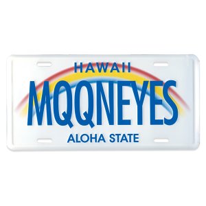 Photo: MOONEYES Hawaii License Plate