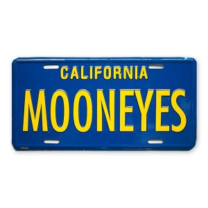 Photo: MOONEYES California Steel License Plates Blue
