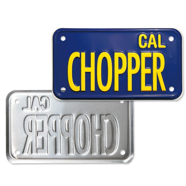 Photo4: California Motorcycle License  Plate - Blue (4)
