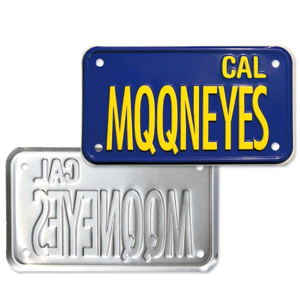 Photo2: California Motorcycle License  Plate - Blue (2)