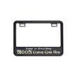Photo1: 【50cc〜125cc】Licence Plate Frame for Small Motorcycle Black "MOON Custom Cycle Shop" (1)