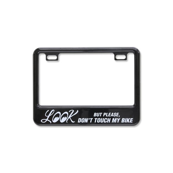Photo2: 【50cc〜125cc】Licence Plate Frame for Small Motorcycle Black "LOOK" (2)