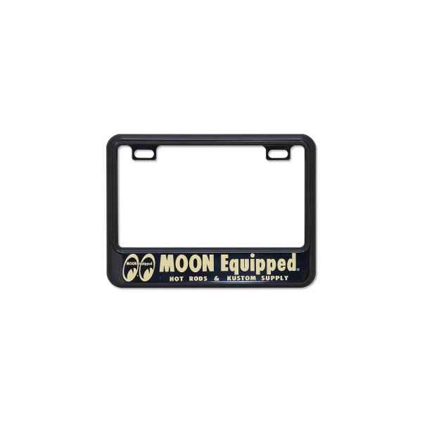 Photo2: 【50cc〜125cc】MOON Equipped License Plate Frame for Small Motorcycle Black (2)
