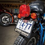 Photo: 【50cc〜125cc】MOON Equipped License Plate Frame for Small Motorcycle Black