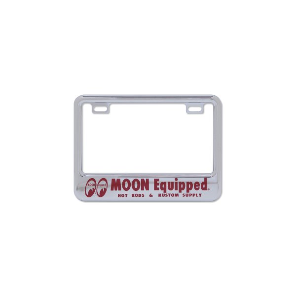 Photo2: 【50cc〜125cc】MOON Equipped License Plate Frame for Small Motorcycle Chrome (2)