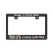 Photo3: Black License Frame for Motorcycle "MOON Custom Cycyle Shop" (3)