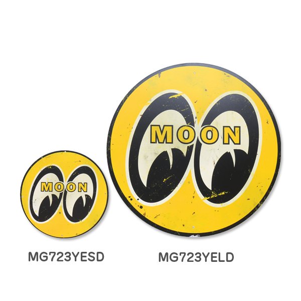 Photo2: MOON Steel Sign Small & Distressed (2)