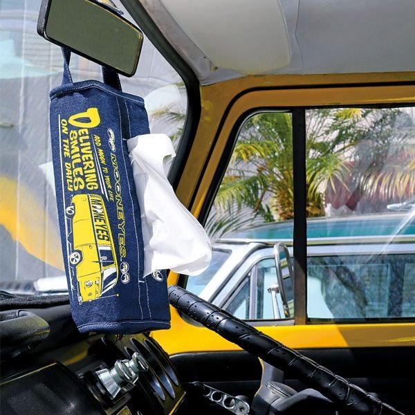 Photo1: MOON Bus Denim Tissue Cover (1)