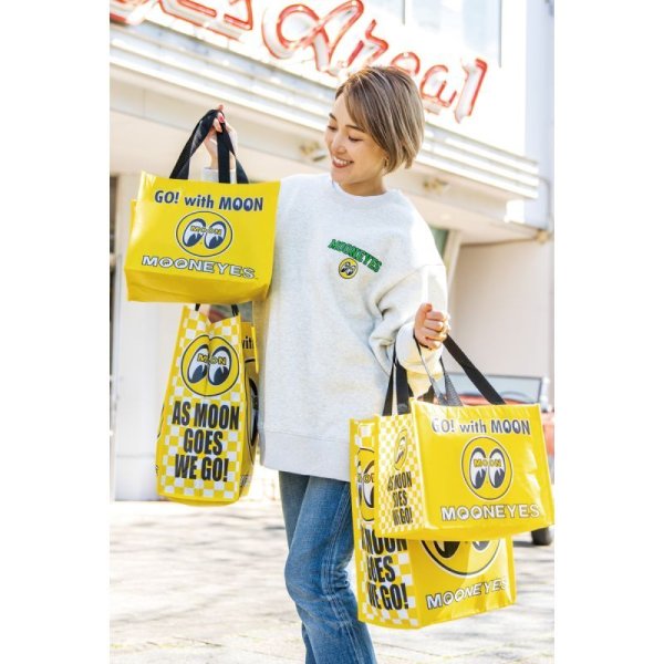 Photo2: MOON Eyeball Eco Tote Bag S (2)