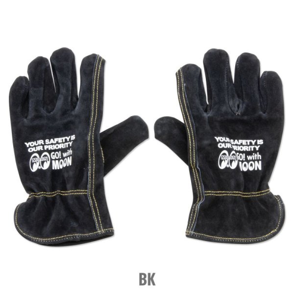Photo4: MOON Leather Work Gloves (4)