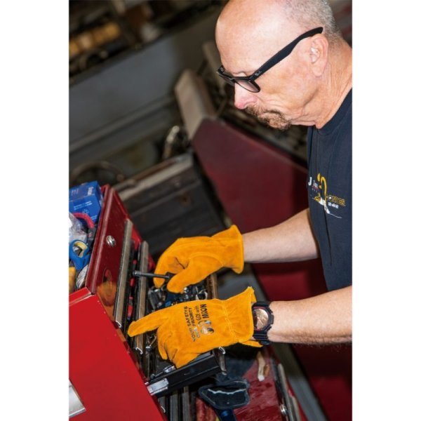 Photo1: MOON Leather Work Gloves (1)