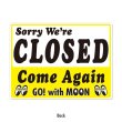 Photo5: MOON Open / Closed Sign Plate (5)
