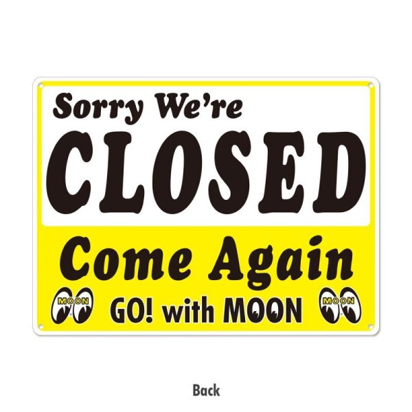 Photo5: MOON Open / Closed Sign Plate (5)